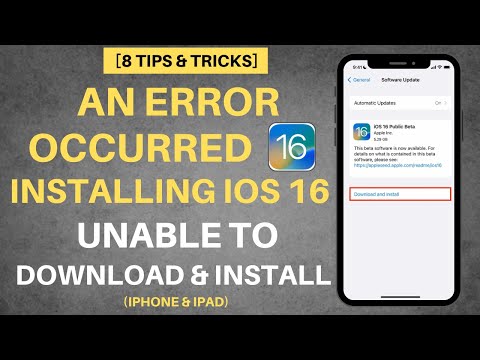Unable To Install iOS 16.5 Update - An Error Occurred Install iOS 16.5