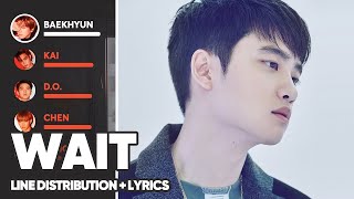 EXO - Wait (Line Distribution + Lyrics Color Coded) PATREON REQUESTED