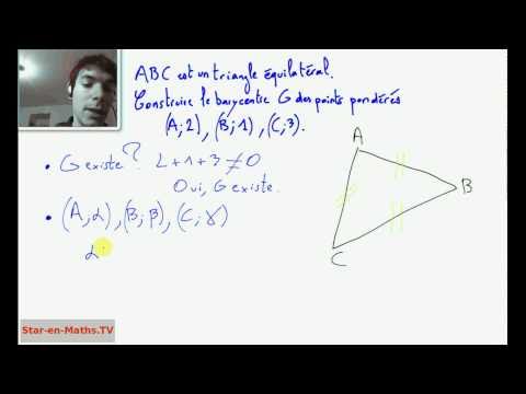 comment construire barycentre de 3 points