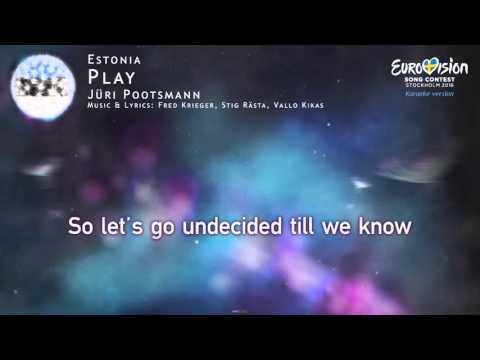 Jüri Pootsmann - Play (Estonia) - [Karaoke version]