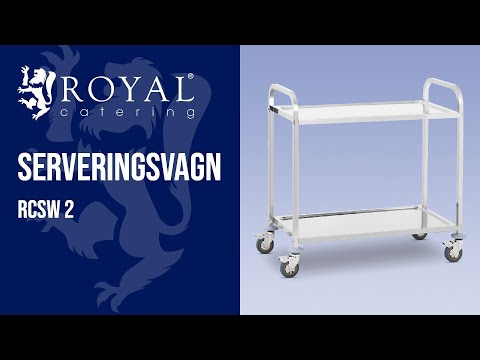 video - Andrahandssortering Serveringsvagn - 2 hyllplan - Upp till 160 kg