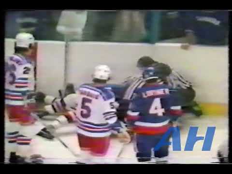 NHL Dec. 9, 1979 Ron Duguay,NYR v Clark Gillies,NYI New York Rangers New York Islanders