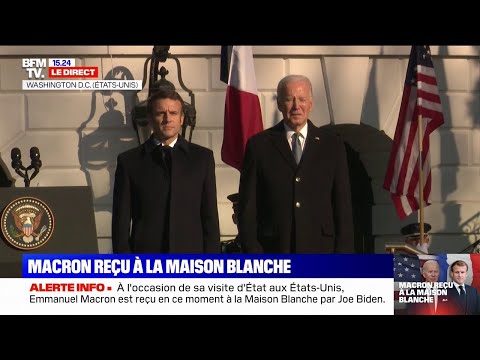 La Marseillaise retentit à la Maison Blanche à l'occasion de la visite d'État d'Emmanuel Macron