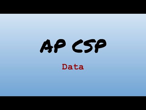 AP CS Principles Exam Review - Data