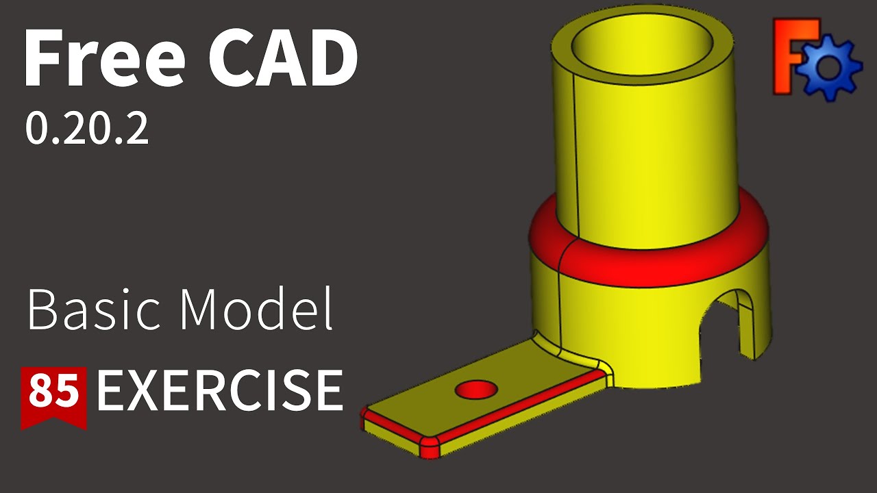 FreeCAD Tutorial for beginners,basic model exercise-85