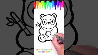 Easy Drawing: Learn How to Draw a Cute Panda | Kids Drawing Tutorial