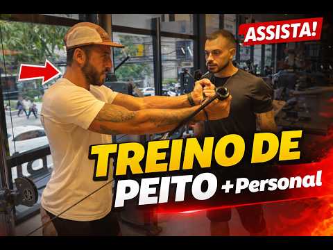 Bastidores do treino de peito com meu personal na Bio Ritmo academia.
