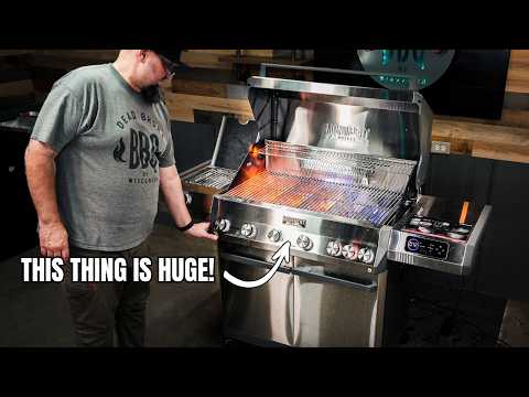 Monument Grills 4 Burner Propane Gas Grill, Stainless Steel Outdoor Patio Barbecue Grill, with Broil Zone Fast Heating, Knob Control, and Easy Cleanup, M410MBZ video review thumbnail