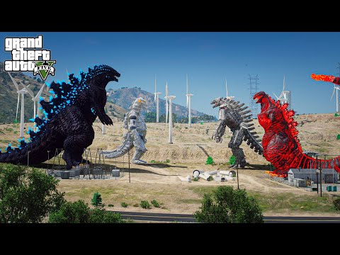 Shin Godzilla , Mechagodzilla Vs MechaGodzilla Classic, Godzilla Bonds of Blood ( GTA V Mods )