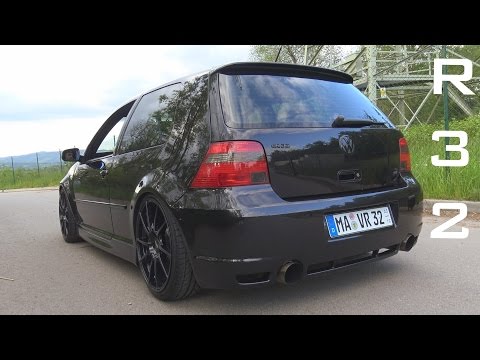 VW GOLF 4 R32 STRAIGHT PIPE - ACCELERATION SOUND ONBOARD AUTOBAHN 0-200 KM/H