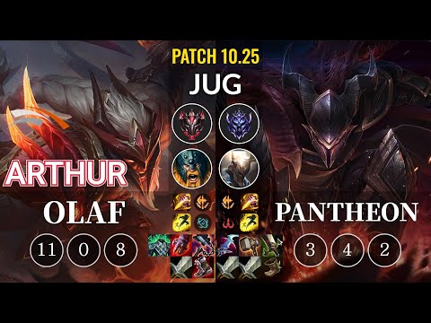 HLE Arthur Olaf vs Pantheon Jungle - KR Patch 10.25