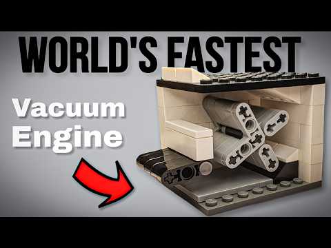 12,000 RPM Fastest Lego Vacuum Engine | World record!!!