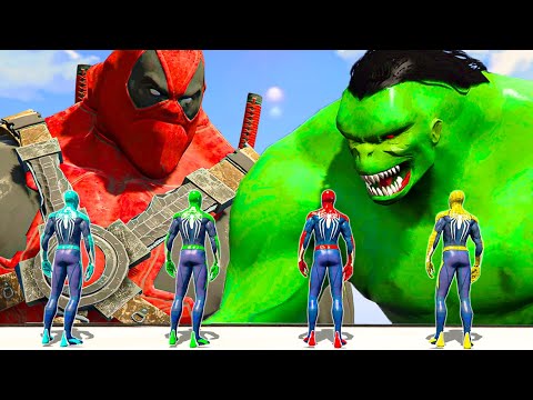 Team Spiderman vs Hulk 2099 vs Hulk Pool - What If