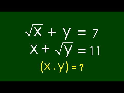 A Nice Algebra Problem | Math Olympiad (x,y)=?