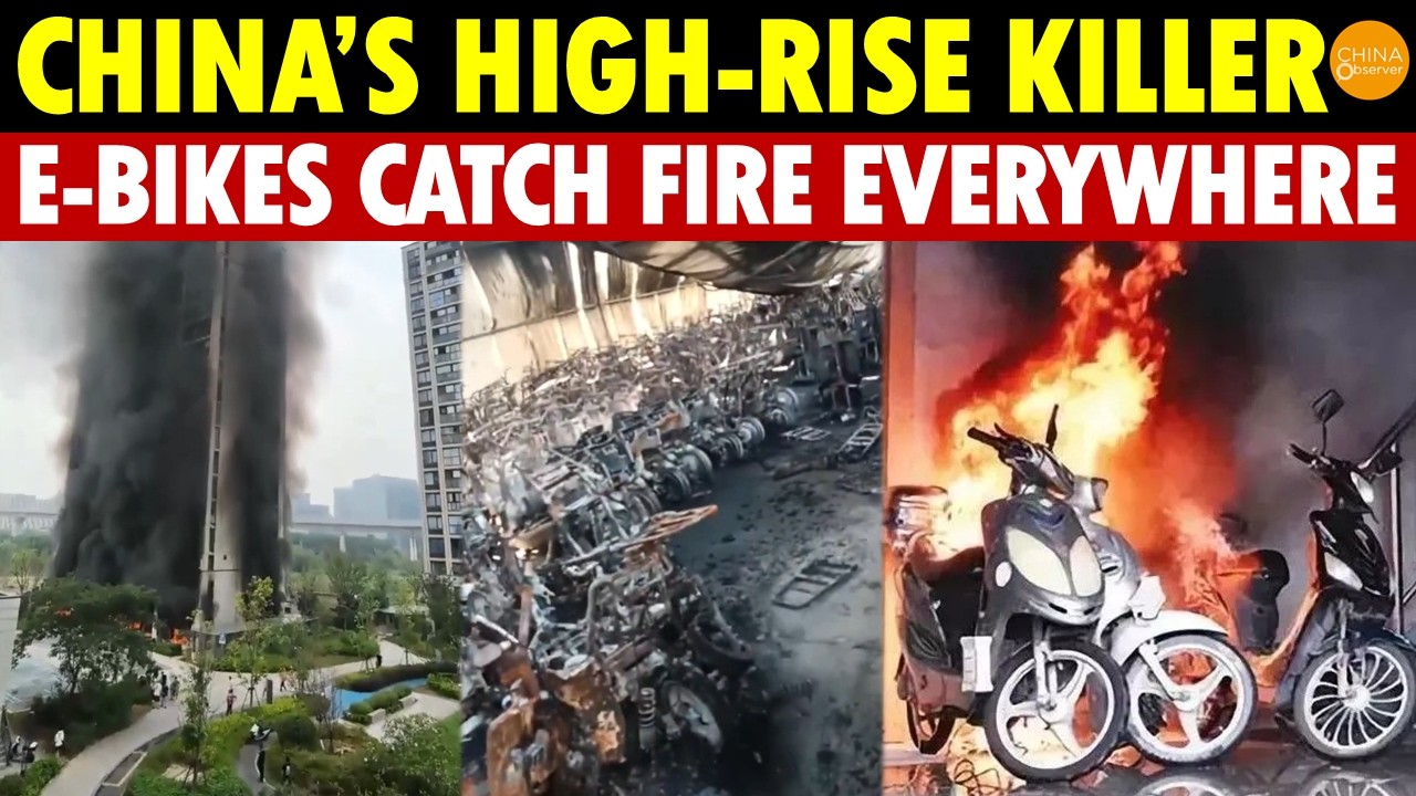 China’s High-Rise Killer: E-Bikes Catch Fire Everywhere, Buildings Burn One After Another