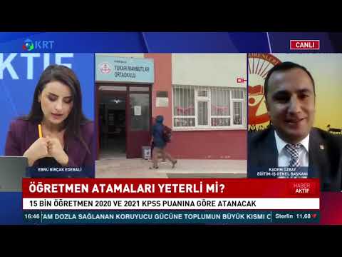 Genel Başkanımız Kadem Özbay, Danıştay`ın okullarda milli bayramların kutlanmasına ilişkin kararını ve 15 bin ek öğretmen atamasını, KRT TV`ye değerlendirdi. | EĞİTİM İŞ