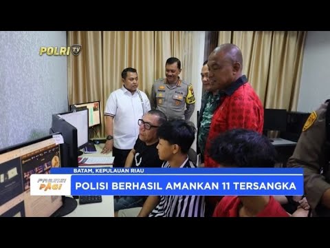 UNGKAP SINDIKAT PERJUDIAN DARING, POLDA KEPRI AMANKAN 11 TSK