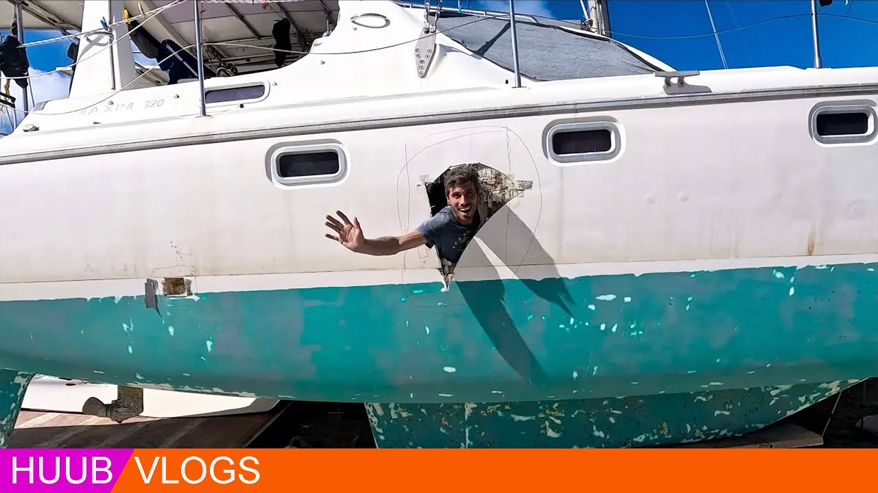 MASSIVE Hole in the Boat (Hurricane Damaged Boat Repair)