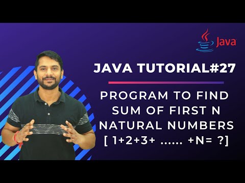 Java Program to Find Sum of First N Natural Numbers In Hindi