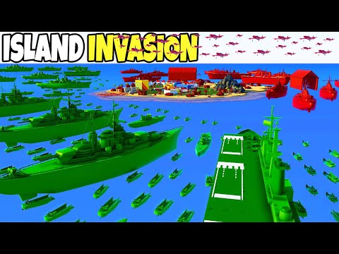 I built an Army Men D-DAY ISLAND Invasion of DEATH BEACH! - Attack on Toys