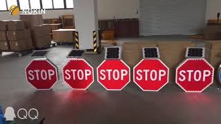 NOKIN STOP led solar traffic  road sign
