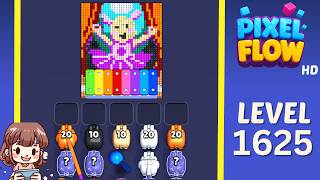 Pixel Flow Level 1625 Solution Walkthrough