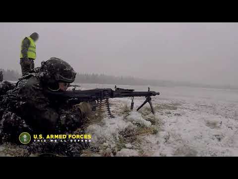 MG3 Machine Gun Live Fire Footage - Estonian Infantry Training Course
