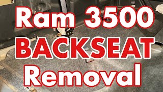 BACKSEAT REMOVAL - BED SETUP SERIES - Ram 3500 - RV Transport后排座椅拆卸 - 床铺设置系列 - Ram 3500 - 房车运输