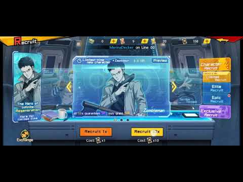 gacha 180 tiket buat zombieman 😱 180 ticket pull for zombieman - One Punch Man : The Strongest