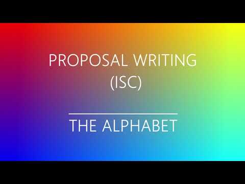 Proposal Writing || ICSE || English language || The Alphabet ||