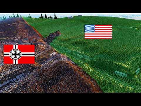 New 3 MILLION US Army VS 1 MILLION German Army! - Ultimate Epic Battle Simulator 2 UEBS 2