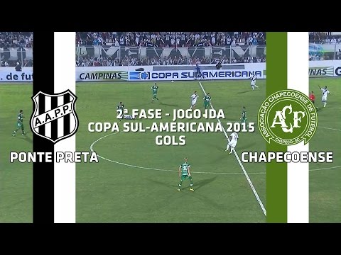 Gols - Ponte Preta 1 x 1 Chapecoense - Copa Sul-Americana - 19/08/2015