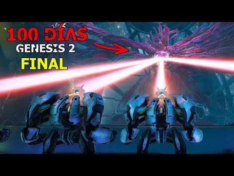 FINAL!! SOBREVIVIENDO 100 DÍAS en ARK Genesis 2! EL MONSTRUO MUTANTE ataca y destruye nuestra nave!