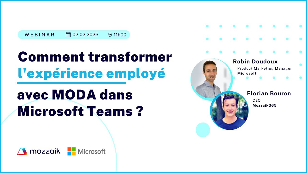 Vignette vidéo Comment transformer l'expérience des employés avec MODA dans Microsoft Teams ?