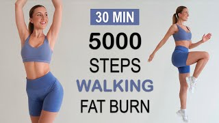 Download lagu 5000 STEPS IN 30 Min - Walking FAT BURN Workout to the BEAT, Super Fun, No Repeat, No Jumping mp3