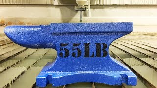 Cutting An Anvil In Half With A 60,000 PSI Waterjet -  whats inside an Anvil? - Scandal