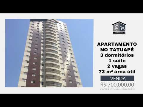 Apartamento no Tatuapé, andar alto com vista livre, 72 m² a Venda. AP0197