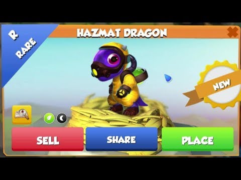 HAZMAT DRAGON Unlocking + Hatching! 300 Dragon Species Milestone! - DML #614