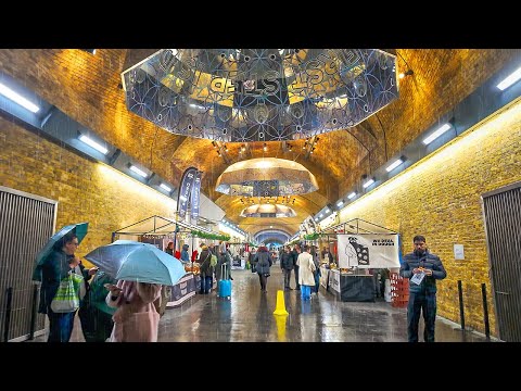 Wet & Windy London Walk ☔️ City of London to London Bridge Station Rainy Walking Tour | 4K HDR ASMR