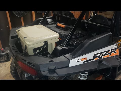 How to hold down your cooler and cargo box (ridgid) Polaris rzr xpt
