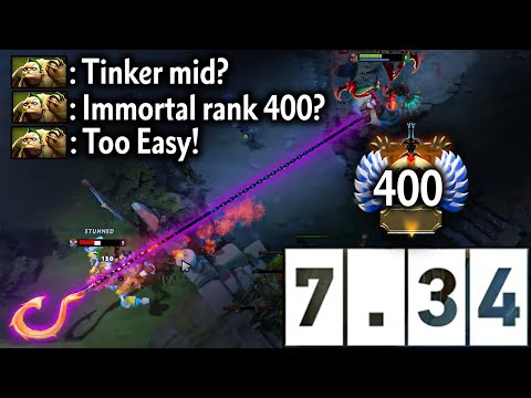 OMG He made rank 400 Tinker Mid Look like a Bot in 7.34 Patch | Genius Pudge