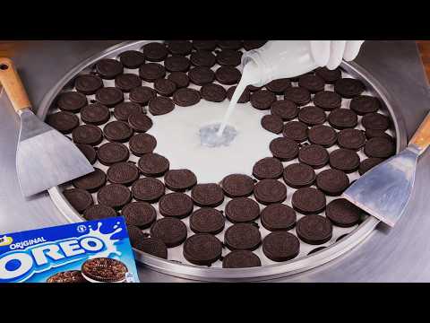 I Turn 100 OREO Cookies Into Ice Cream Rolls | ASMR
