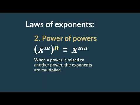 2.4 Laws of exponents: 2 - Power of powers 