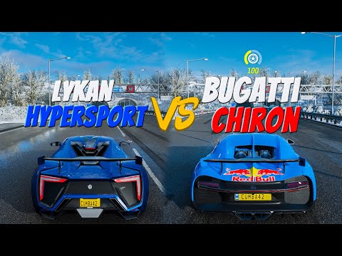 Thumbnail for Lykan Hypersport  W Motors Vs Bugatti Chiron DRAG RACE Forza Horizon 4 by W Motors