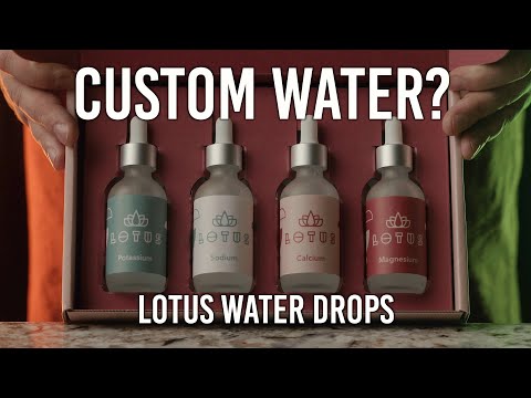 Customizable water for your coffee! Lotus Water Drops