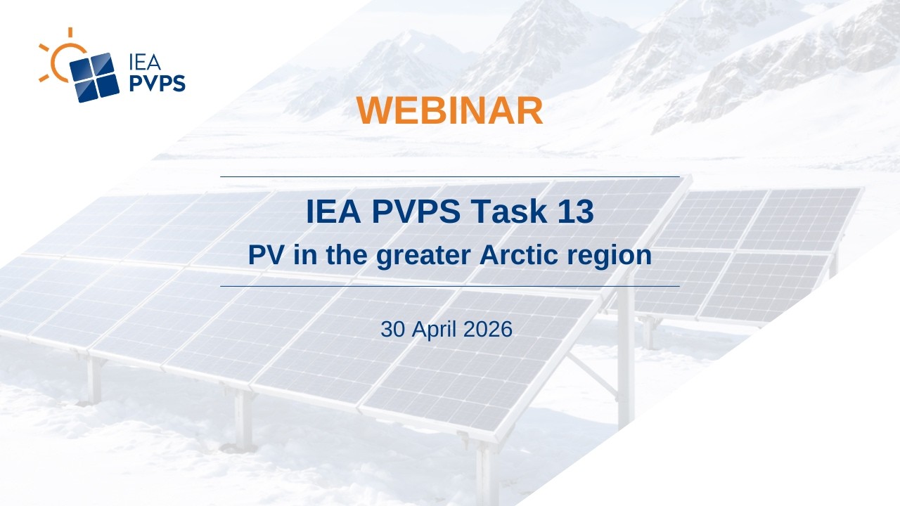 Webinar, IEA PVPS Task 13, PV in the Greater Arctic Region