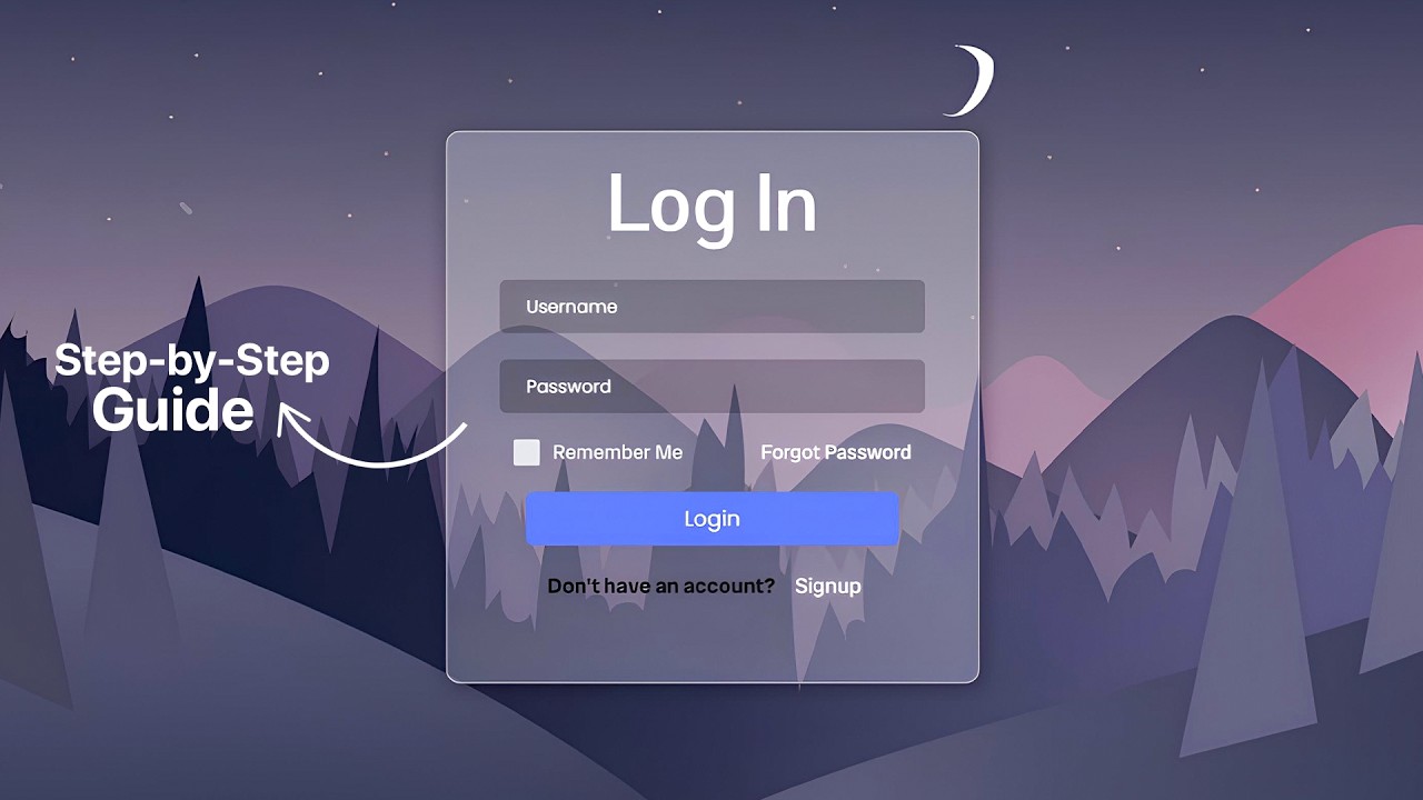 Create a Glassmorphism Login Form in HTML & CSS | Login Form Tutorial