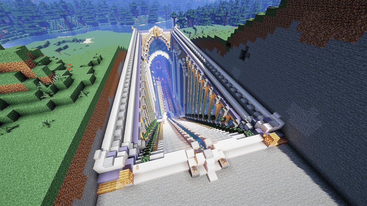 야생에서 블록 20만개로 지옥문 만들기