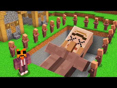 ENCONTRÉ un ALDEANO ENTERRADO en AGUJERO en Minecraft!