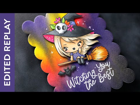 🔴 EDITED REPLAY - Coloring with Copics + Distress Reinker Watercolor